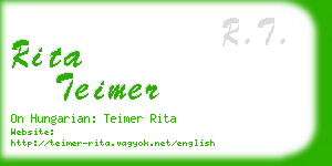 rita teimer business card
